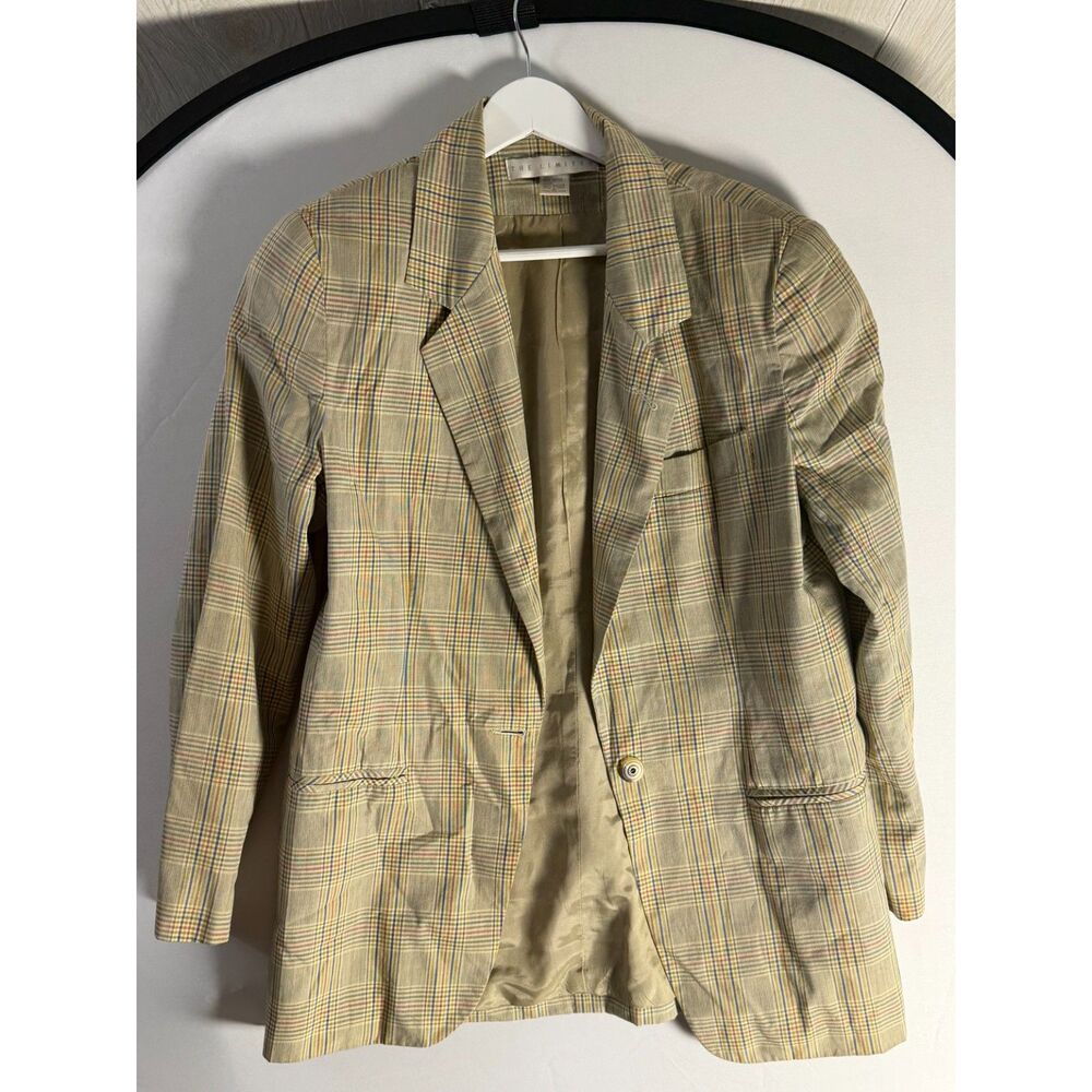 Vintage The Limited Women’s M Medium Plaid Cotton Blazer Jacket 90s Preppy